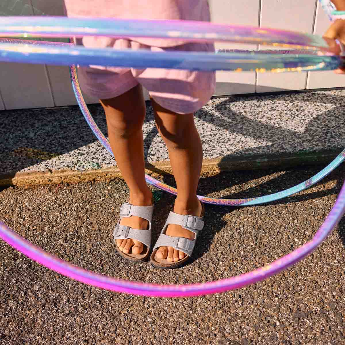 Birkenstock Arizona Kids BS Sparkling Light Silver כפכפי אריזונה ילדים ספרקל סילבר