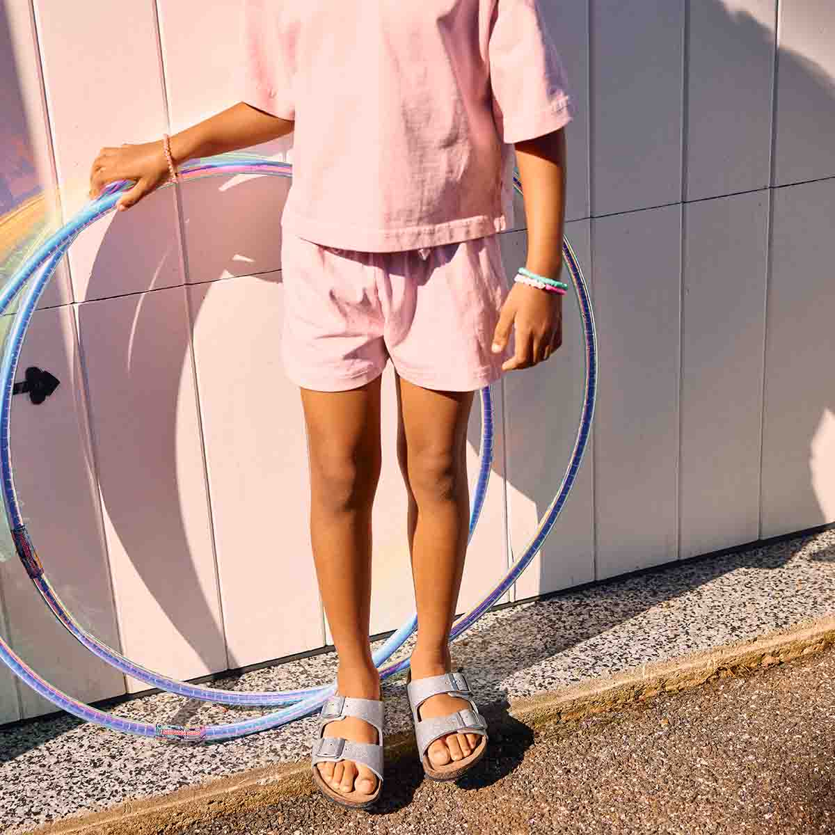 Birkenstock Arizona Kids BS Sparkling Light Silver כפכפי אריזונה ילדים ספרקל סילבר