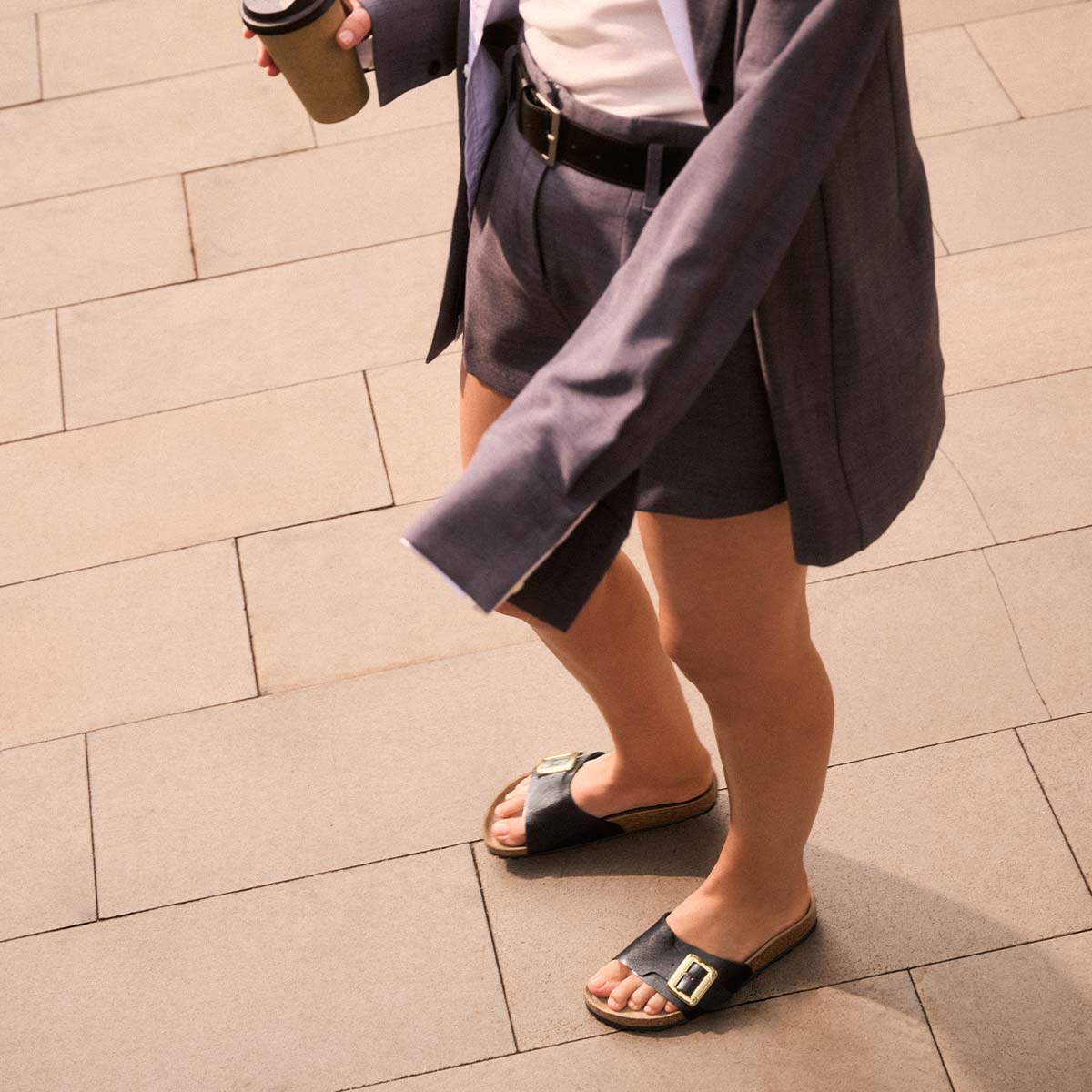 Birkenstock Catalina Cushion Buckle Graceful Licorice כפכפי בירקנשטוק קטלינה