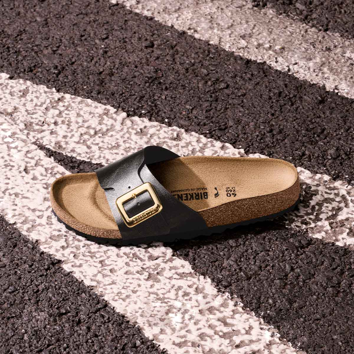 Birkenstock Catalina Cushion Buckle Graceful Licorice כפכפי בירקנשטוק קטלינה