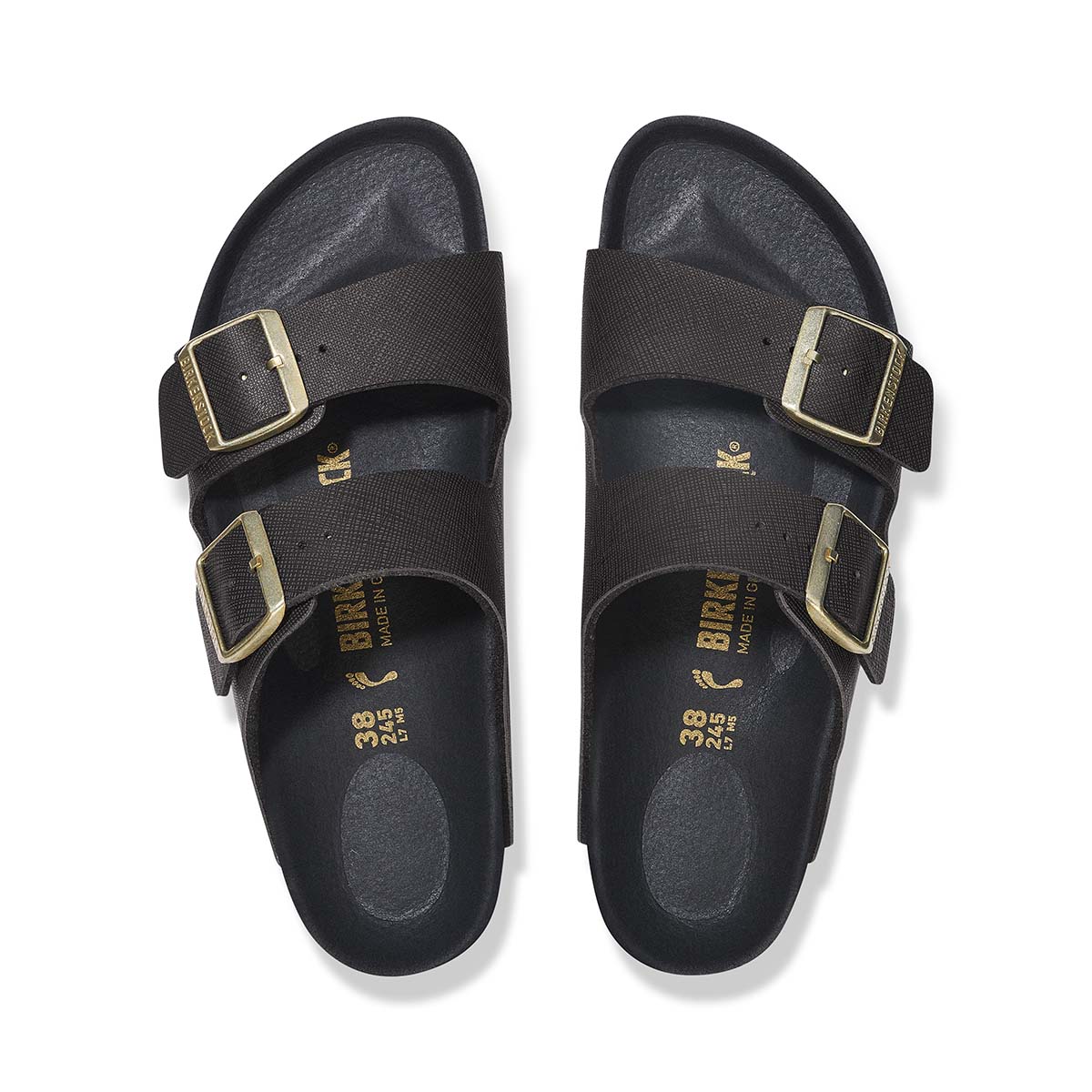 Birkenstock Arizona BS Saffiano Black כפכפי בירקנשטוק לנשים אריזונה שחור