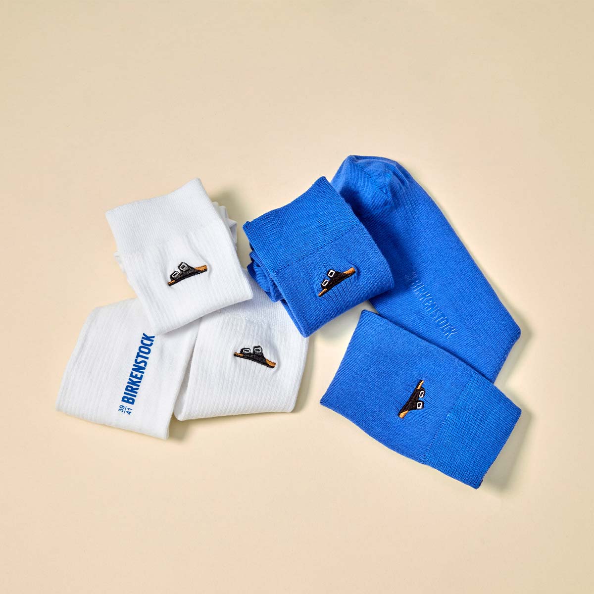 Birkenstock Cotton Ribbed Socks Ultra Blue גרבי בירקנשטוק יוניסקס