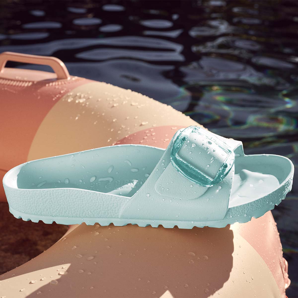 Birkenstock Madrid Big Buckle EVA Surf Green כפכפי בירקנשטוק לנשים מדריד אבזם