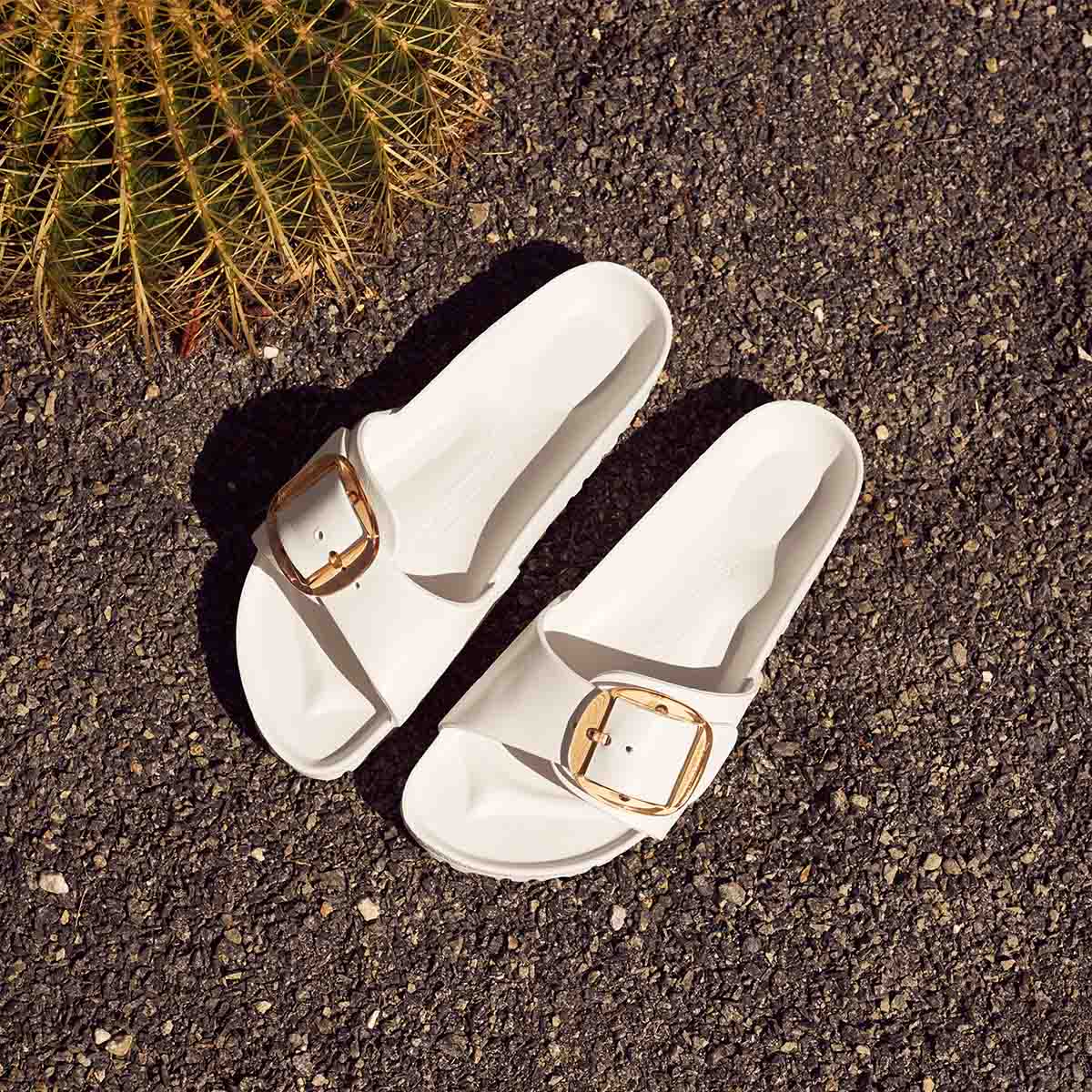 Birkenstock Madrid Big Buckle EVA Eggshell כפכפי בירקנשטוק לנשים מדריד אבזם אגשל