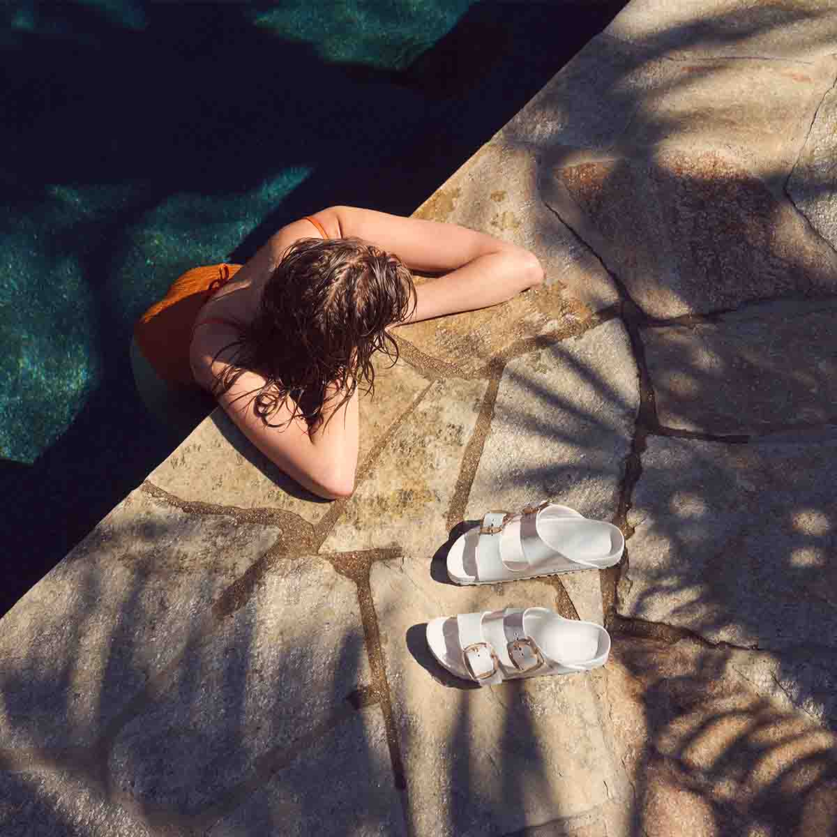 Birkenstock Arizona Big Buckle EVA Eggshell כפכפי בירקנשטוק אריזונה לנשים אגשל