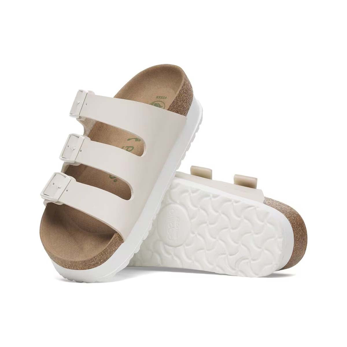 Birkenstock Florida III PAP Flex Platform Eggshell כפכפי בירקנשטוק פלורידה פלטפורם אגשל