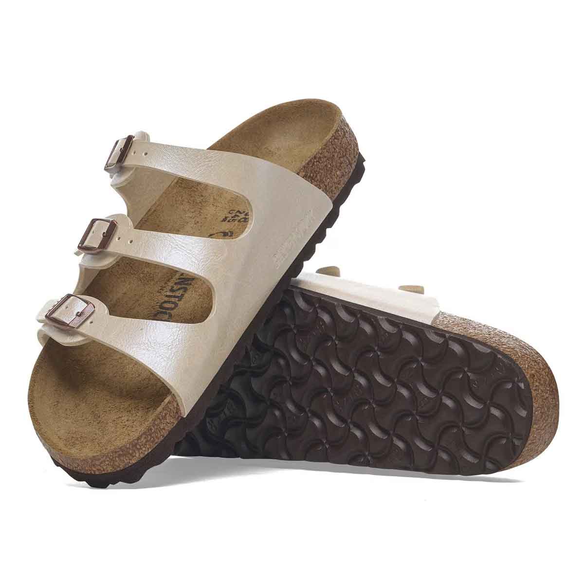 Birkenstock Florida BS Graceful Pearl White כפכפי בירקנשטוק פלורידה לבן פנינה