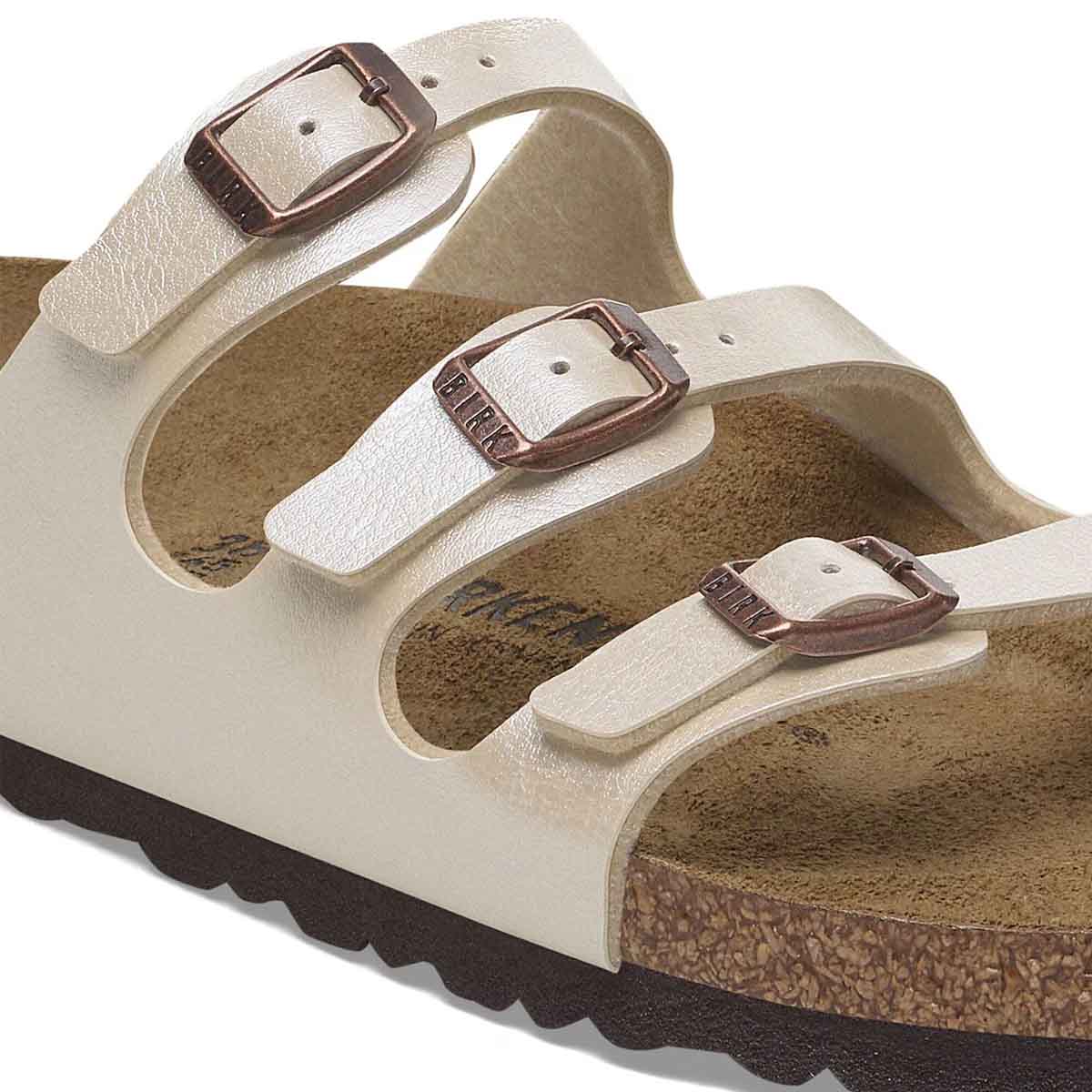 Birkenstock Florida BS Graceful Pearl White כפכפי בירקנשטוק פלורידה לבן פנינה
