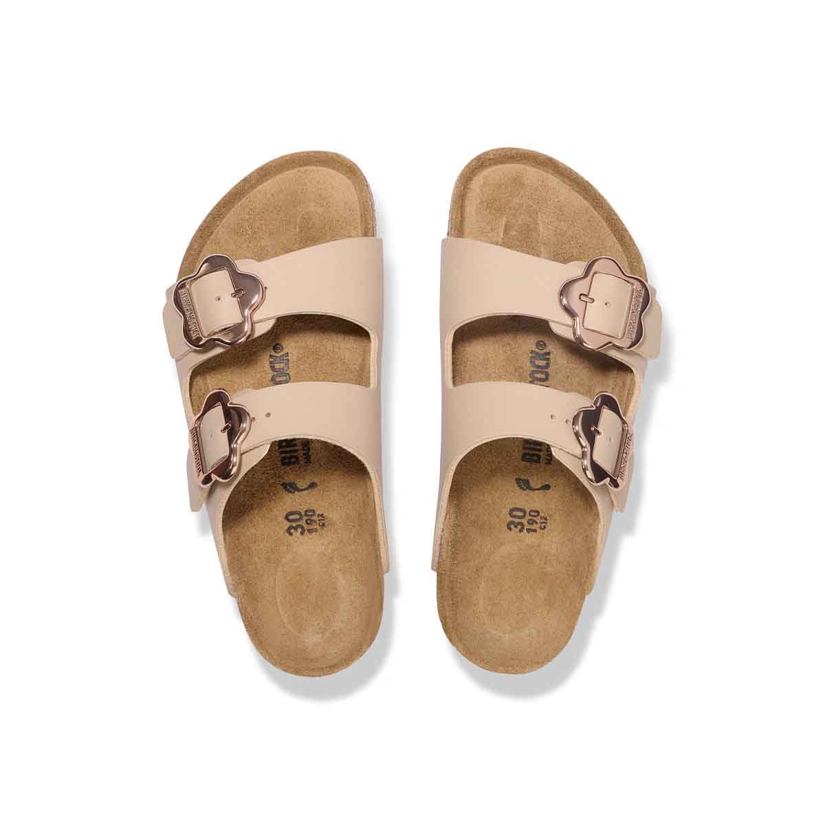 Birkenstock Arizona Flower Buckle Kids Sandcastle כפכפי בירקנשטוק אריזונה לילדים