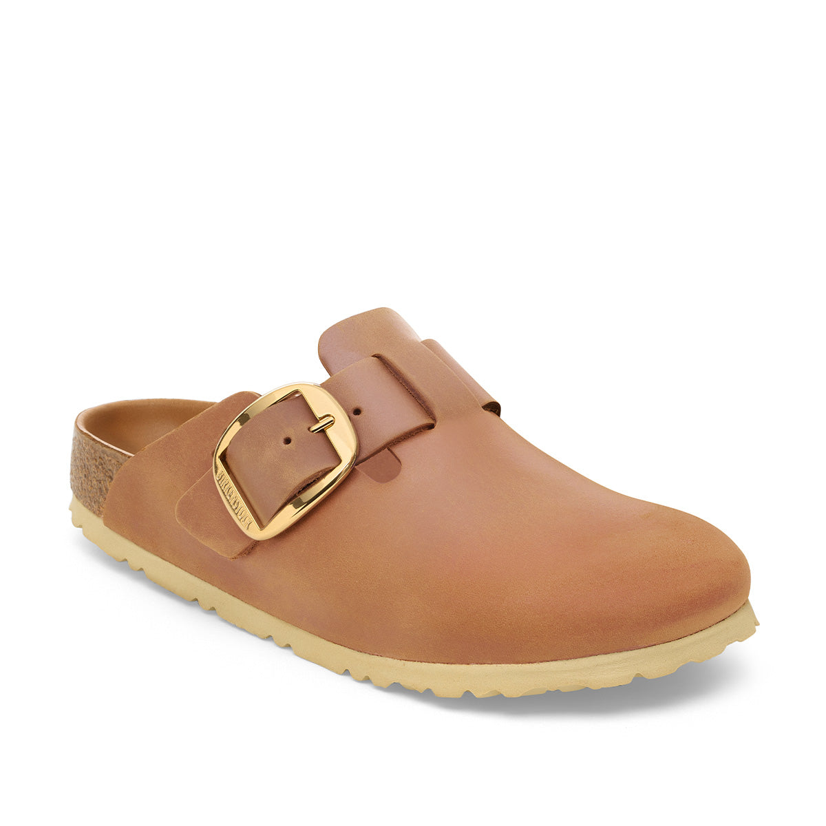 Birkenstock Boston Big Buckle Cognac כפכפי בירקנשטוק לנשים בוסטון אבזם גדול קוניאק