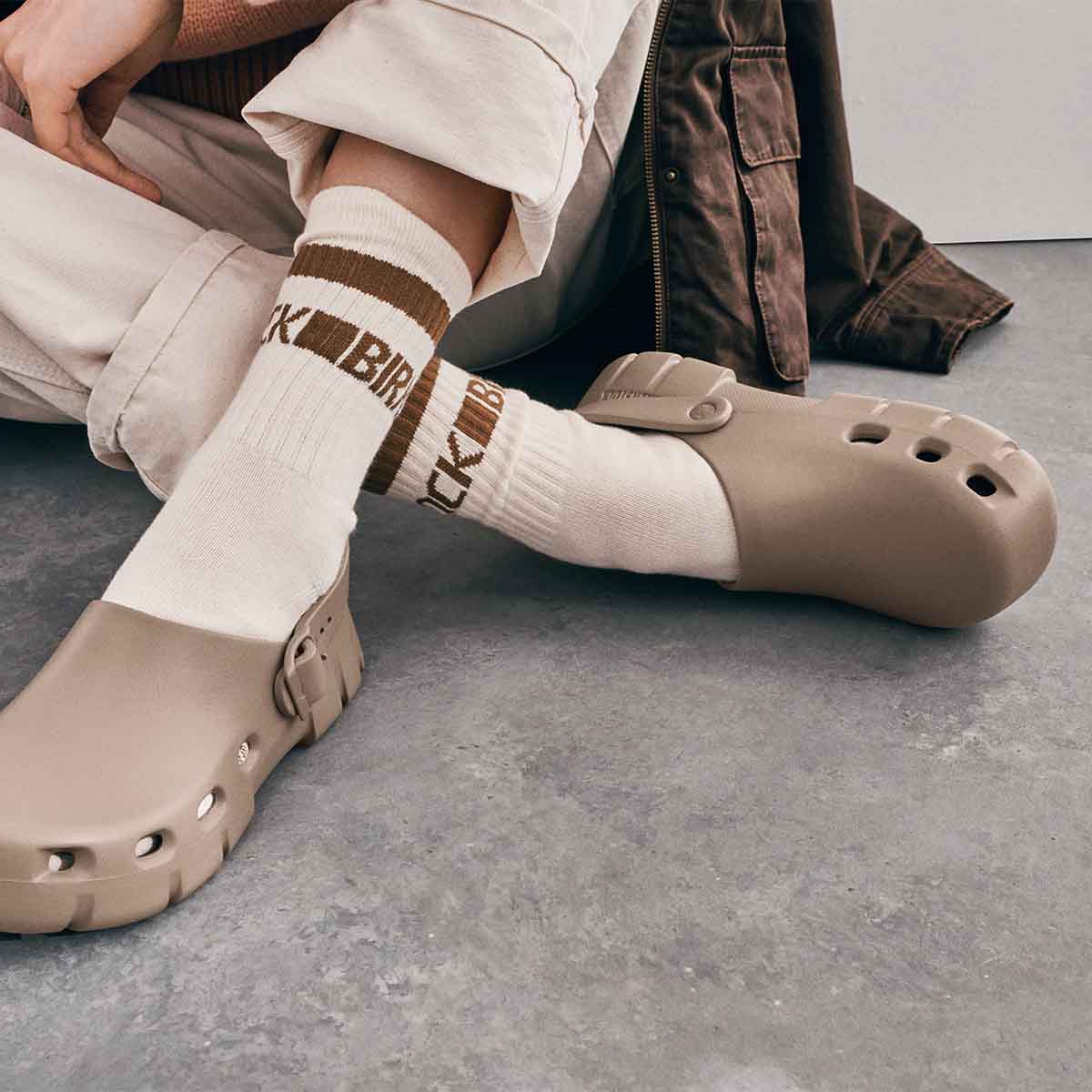 Birkenstock Birki Flow EVA Gray Taupe כפכפי בירקי פלו אפור טיופ יוניסקס