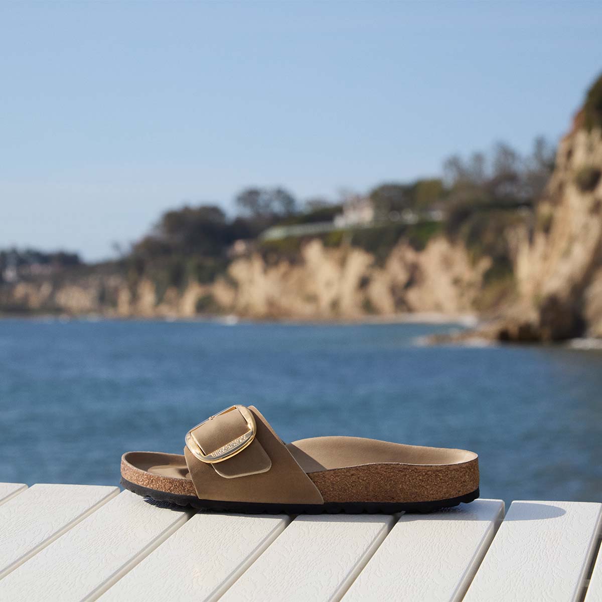 Birkenstock Madrid Big Buckle Tabacco Brown כפכפי בירקנשטוק מדריד אבזם גדול חום טבק