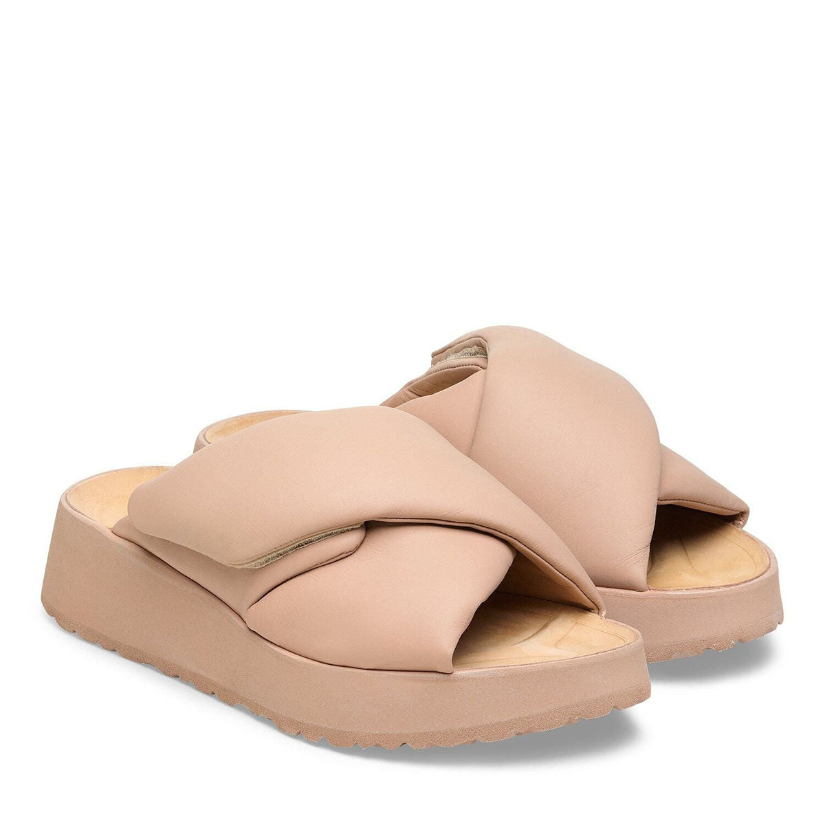Birkenstock Theda Cross Strap Nougat Women כפכפי בירקנשטוק תדה לנשים