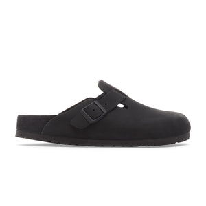 Birkenstock Boston BS Black Nubuck Leather כפכפי בירקנשטוק בוסטון שחור