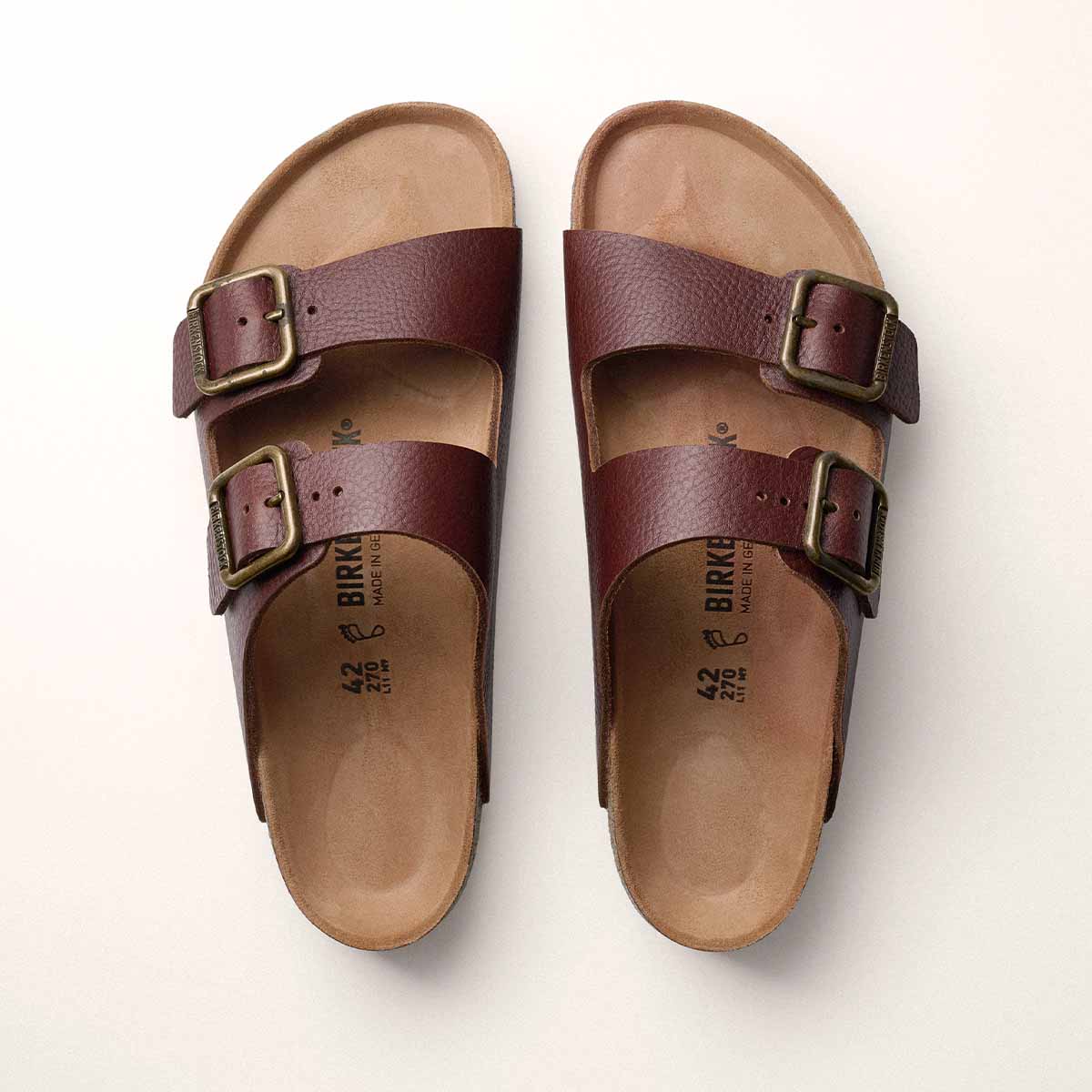 Birkenstock Arizona Wire Buckle Vintage Wood Roast כפכפי בירקנשטוק אריזונה וינטג' לגברים