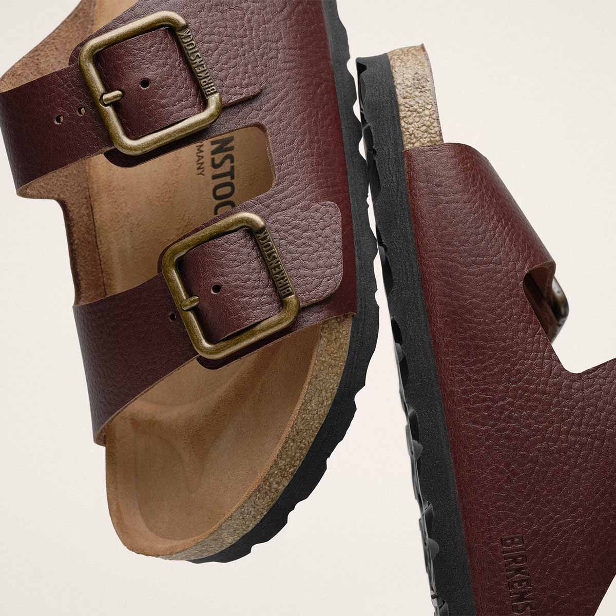 Birkenstock Arizona Wire Buckle Vintage Wood Roast כפכפי בירקנשטוק אריזונה וינטג' לגברים