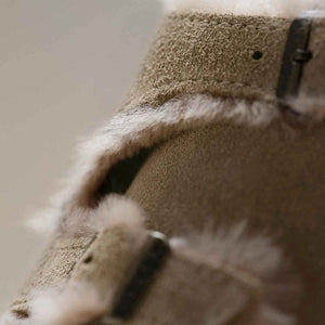 Birkenstock Zurich Lammfell Taupe כפכפי בירקנשטוק יוניסקס ציריך טיופ
