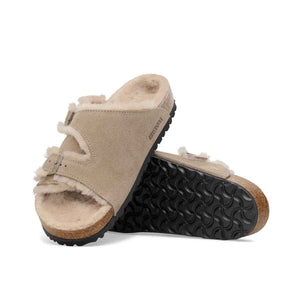 Birkenstock Zurich Lammfell Taupe כפכפי בירקנשטוק יוניסקס ציריך טיופ