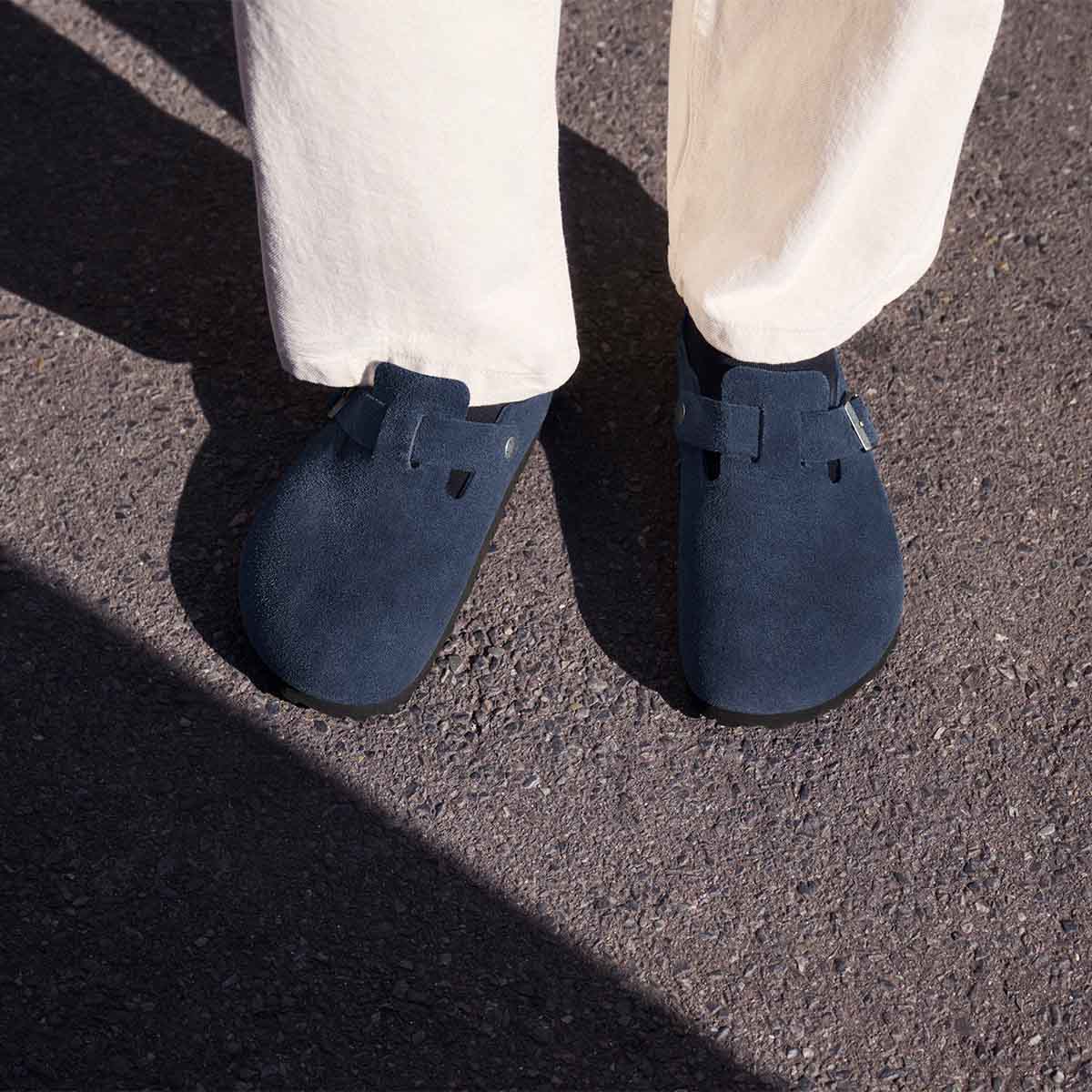 Birkenstock Boston BS New Navy Tonal Unisex כפכפי בירקנשטוק בוסטון נייבי