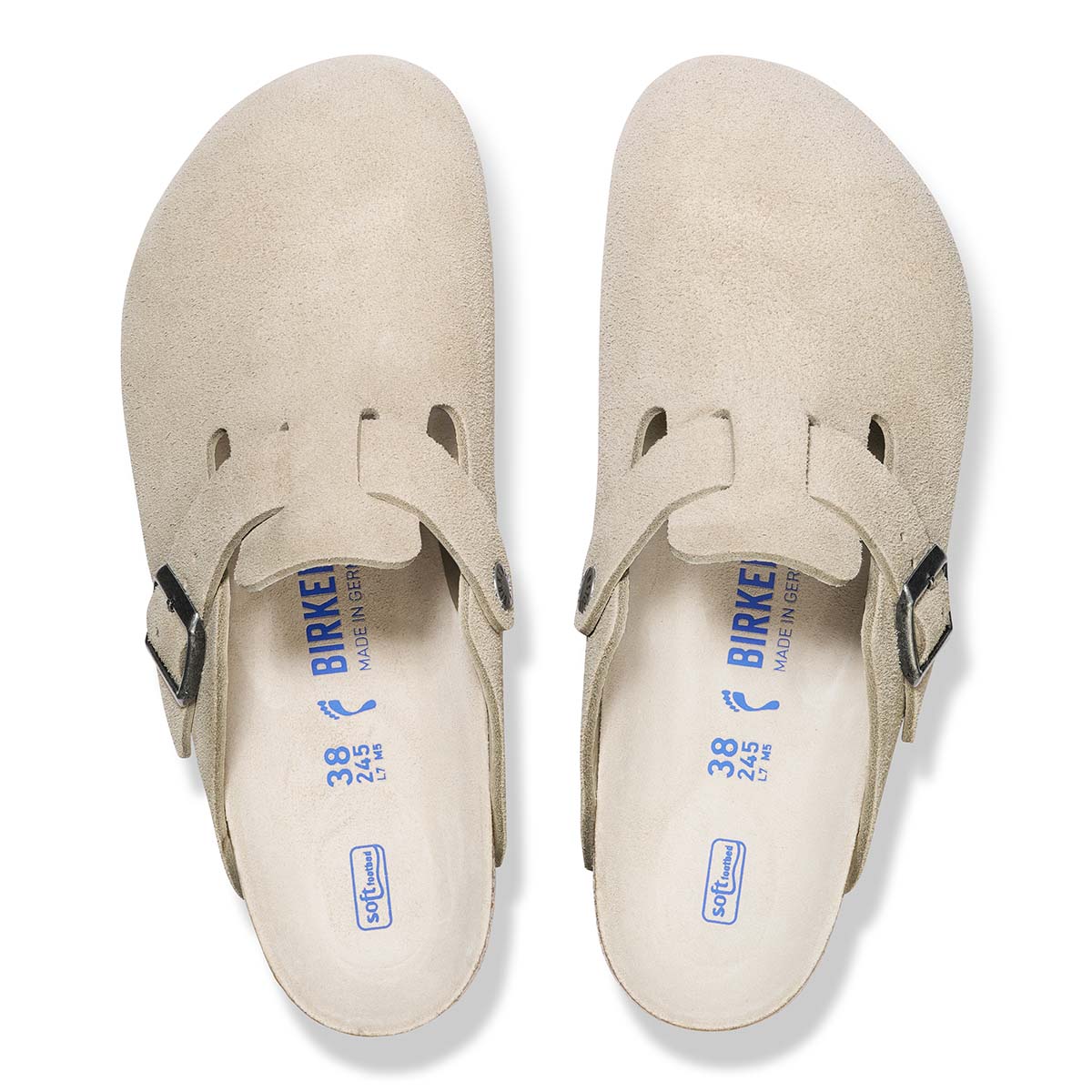 Birkenstock Boston BS Oyster Tonal Fb Unisex כפכפי בירקנשטוק בוסטון אויסטר