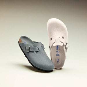 Birkenstock Boston BS Oyster Tonal Fb Unisex כפכפי בירקנשטוק בוסטון אויסטר