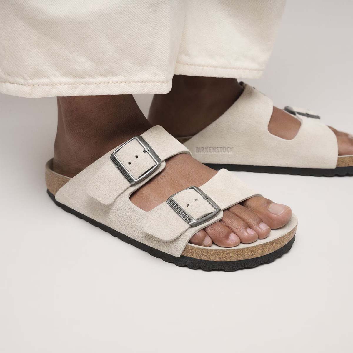 Birkenstock Arizona BS Oyster Tonal Unisex כפכפי בירקנשטוק אריזונה אויסטר טונאלי