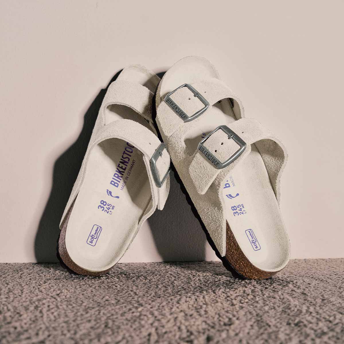 Birkenstock Arizona BS Oyster Tonal Unisex כפכפי בירקנשטוק אריזונה אויסטר טונאלי