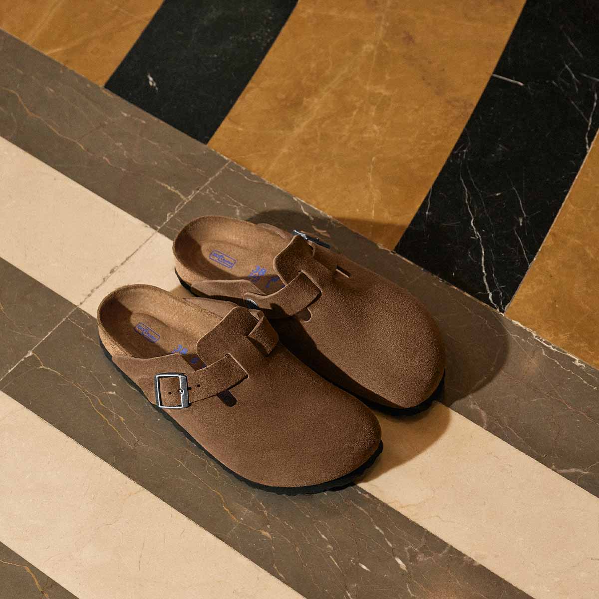 Birkenstock Boston BS Dark Tea Tonal Unisex כפכפי בירקנשטוק בוסטון תה כהה טונאל