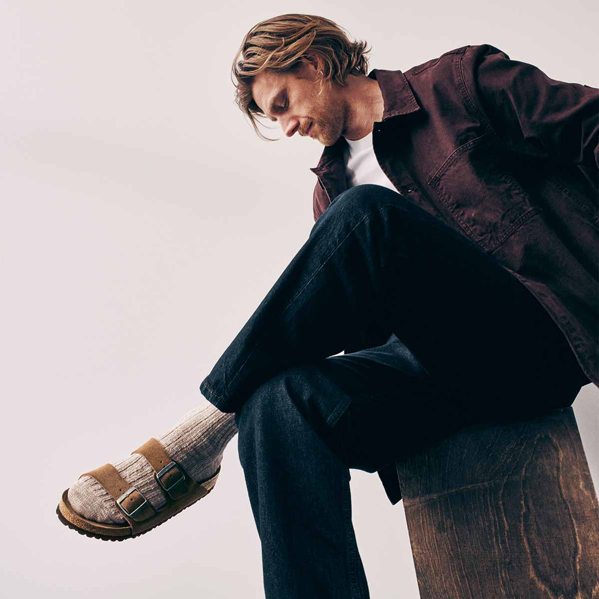 Birkenstock Arizona BS Dark Tea Tonal Unisex כפכפי בירקנשטוק אריזונה תה כהה טונאל