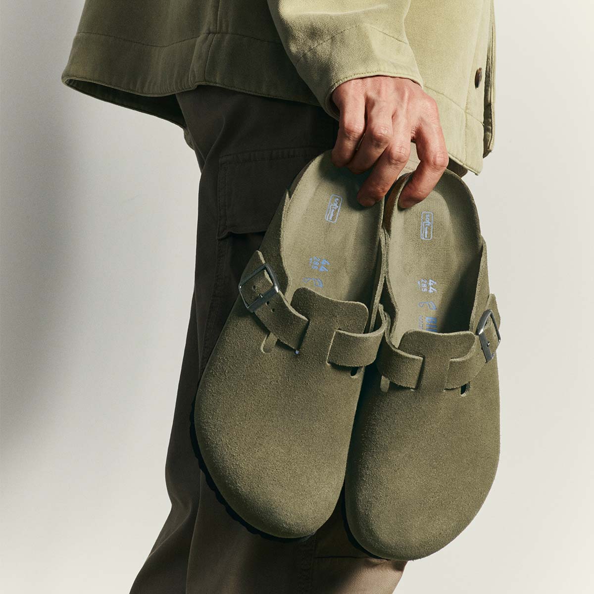 Birkenstock Boston BS Thyme Tonal Fb Unisex כפכפי בירקנשטוק בוסטון טימין