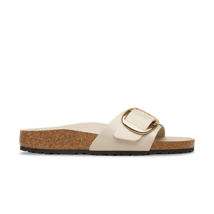 Birkenstock Madrid Big Buckle High Shine Oyster כפכפי בירקנשטוק מדריד אבזם אוייסטר