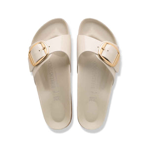 Birkenstock Madrid Big Buckle High Shine Oyster כפכפי בירקנשטוק מדריד אבזם אוייסטר