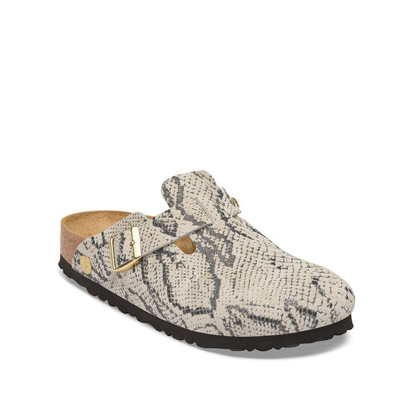 Birkenstock Boston Print Snake Oyster כפכפי בירקנשטוק בוסטון לנשים