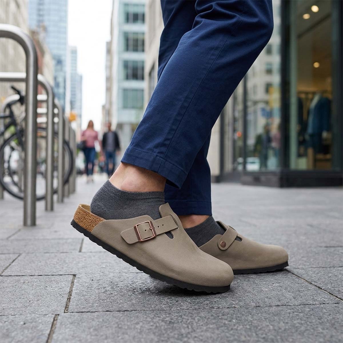 Birkenstock Boston Stone כפכפי בירקנשטוק בוסטון סטון לגברים