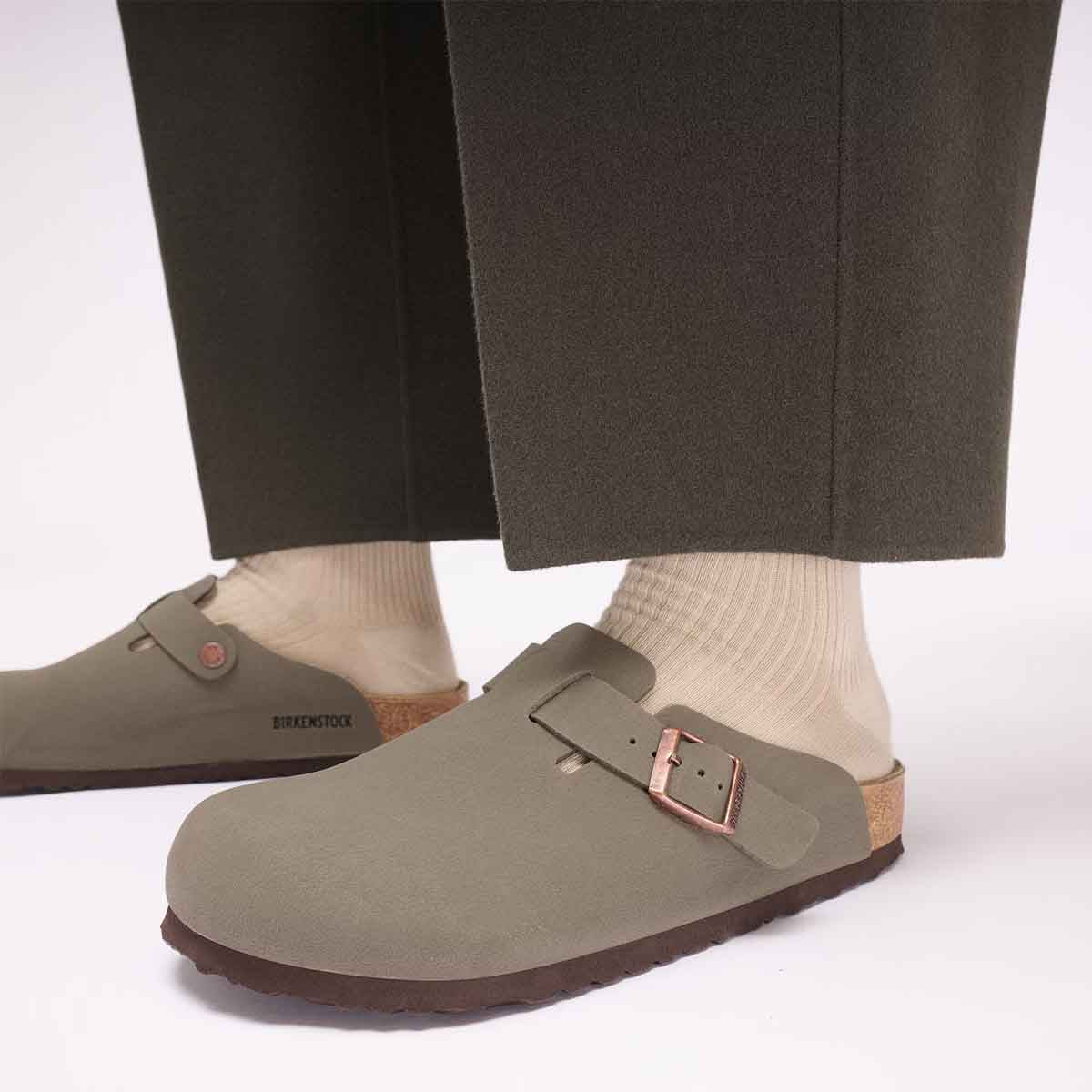 Birkenstock Boston Stone כפכפי בירקנשטוק בוסטון סטון לגברים