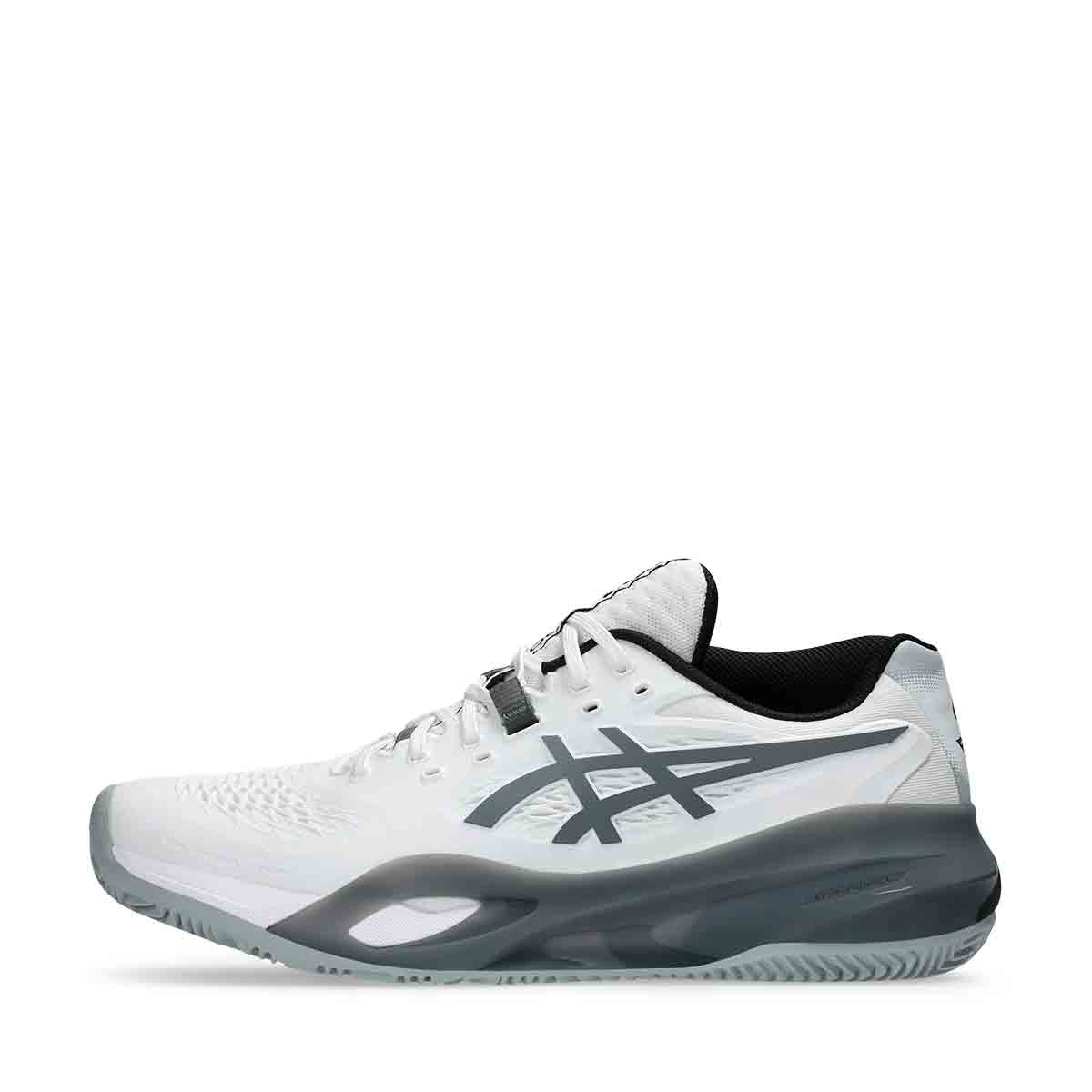 Asics Gel Resolution X Padel Men White Steel Grey נעלי פדאל ג`ל רזולושיין לגברים