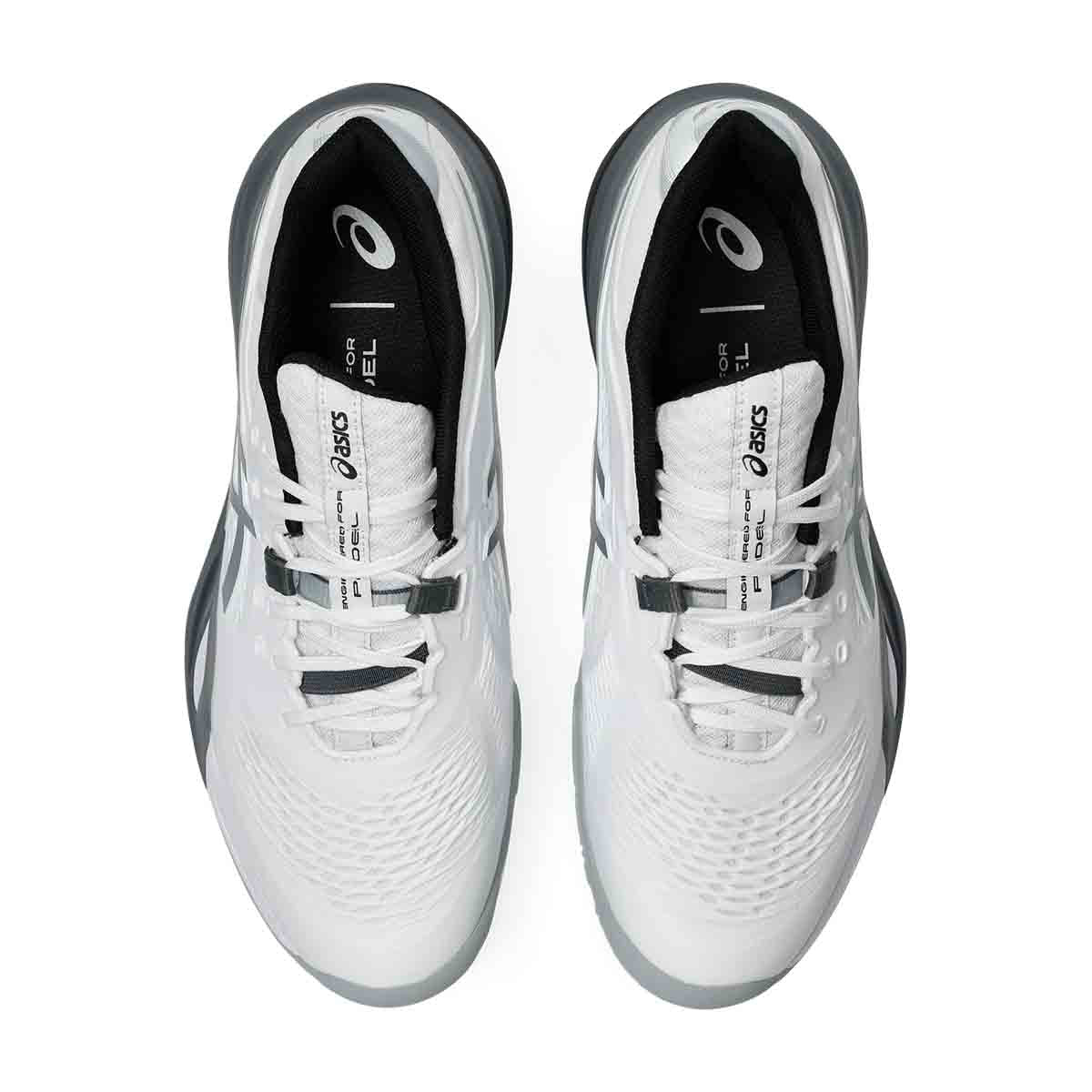 Asics Gel Resolution X Padel Men White Steel Grey נעלי פדאל ג`ל רזולושיין לגברים