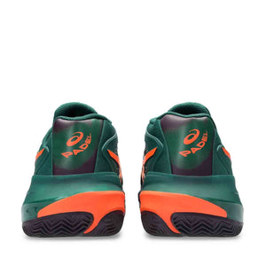 Asics Gel Resolution X Padel Men Jewel Green Energy Orange נעלי פאדל ג`ל רזולושיין לגברים