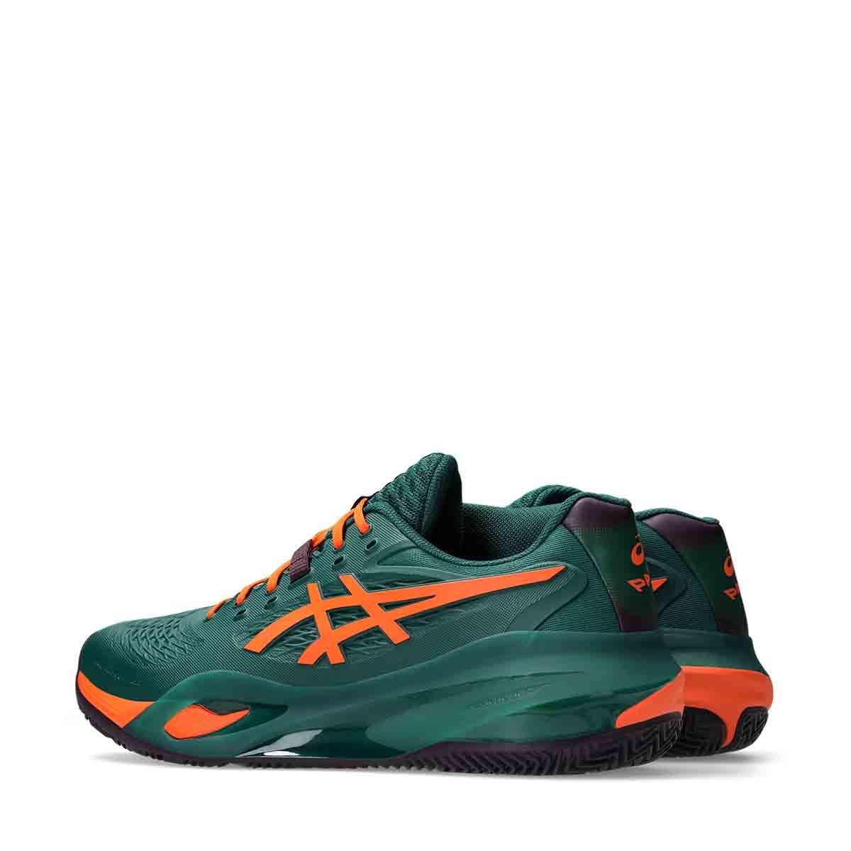 Asics Gel Resolution X Padel Men Jewel Green Energy Orange נעלי פאדל ג`ל רזולושיין לגברים