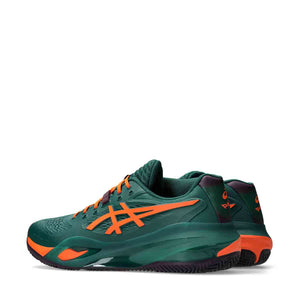 Asics Gel Resolution X Padel Men Jewel Green Energy Orange נעלי פאדל ג`ל רזולושיין לגברים