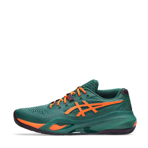 Asics Gel Resolution X Padel Men Jewel Green Energy Orange נעלי פאדל ג`ל רזולושיין לגברים