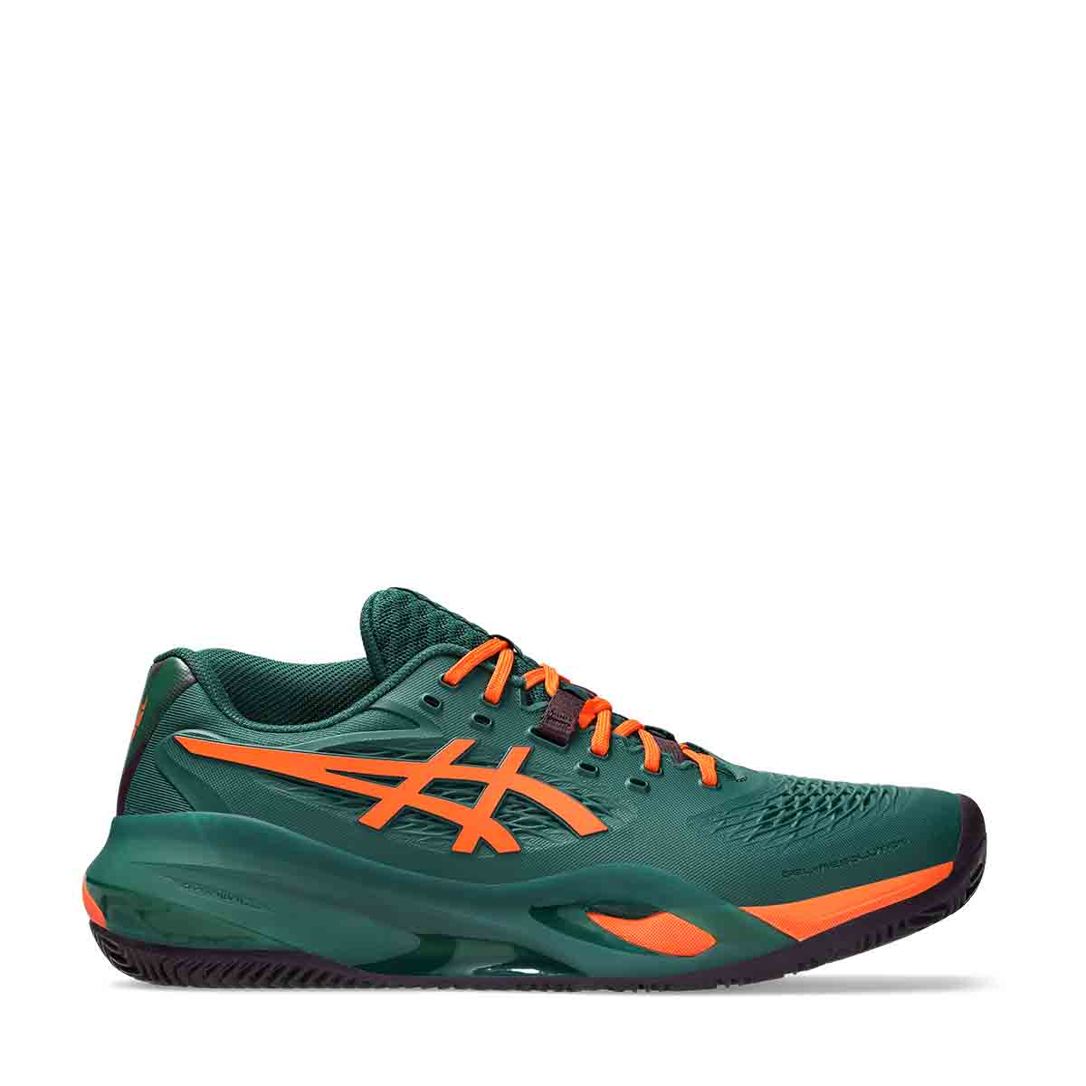 Asics Gel Resolution X Padel Men Jewel Green Energy Orange נעלי פאדל ג`ל רזולושיין לגברים