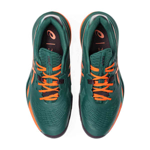 Asics Gel Resolution X Padel Men Jewel Green Energy Orange נעלי פאדל ג`ל רזולושיין לגברים