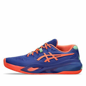Asics Gel Resolution X Padel Men Dark Cobalt Vivid Coral נעלי פאדל ג'ל רזולושיין לגברים