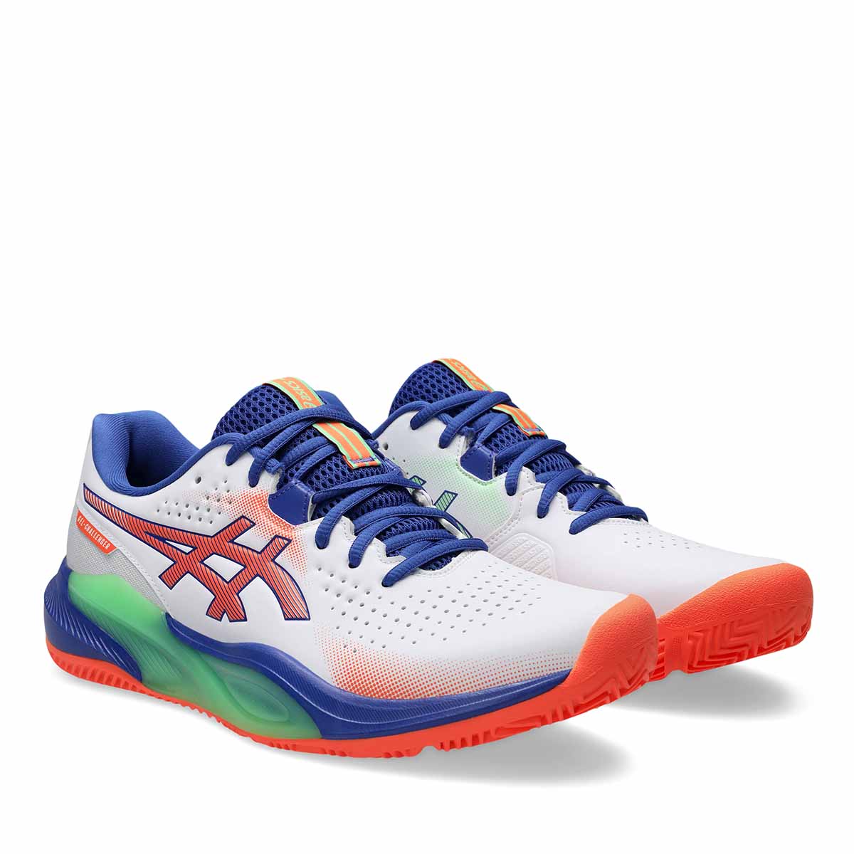 Asics Gel Challenger 15 Padel Men White Vivid Coral נעלי פאדל ג'ל צאלנגר 15 לגברים