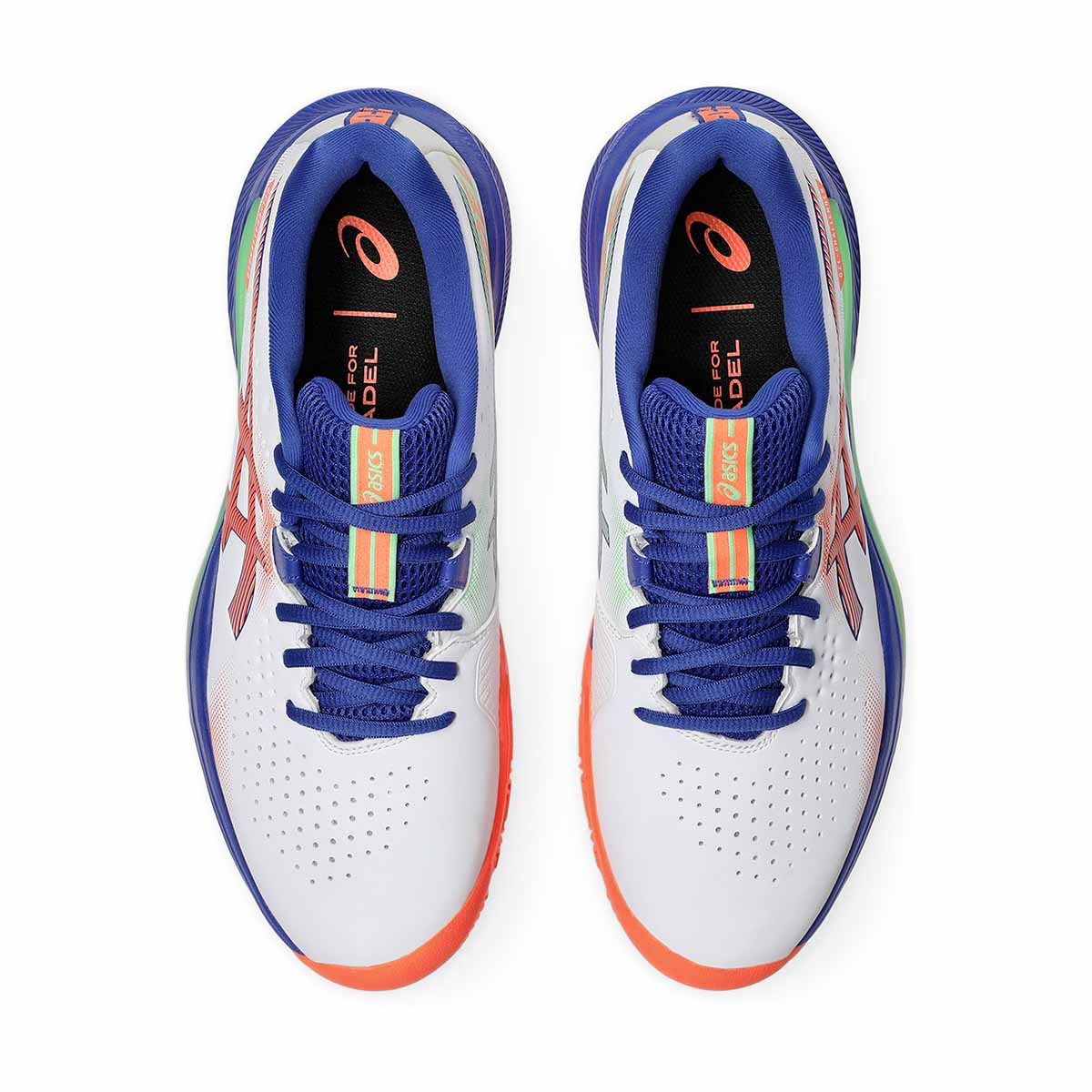 Asics Gel Challenger 15 Padel Men White Vivid Coral נעלי פאדל ג'ל צאלנגר 15 לגברים