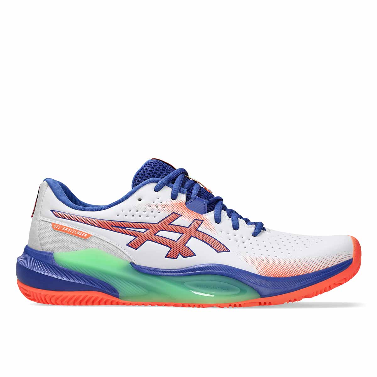 Asics Gel Challenger 15 Padel Men White Vivid Coral נעלי פאדל ג'ל צאלנגר 15 לגברים