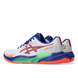 Asics Gel Challenger 15 Padel Men White Vivid Coral נעלי פאדל ג'ל צאלנגר 15 לגברים