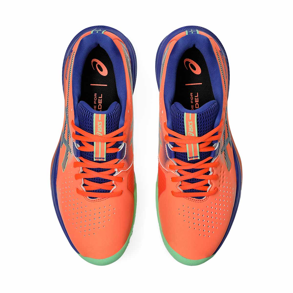Asics Gel Challenger 15 Padel Men Vivid Coral Dark Cobalt נעלי פדאל ג'ל צאלנגר 15 לגברים