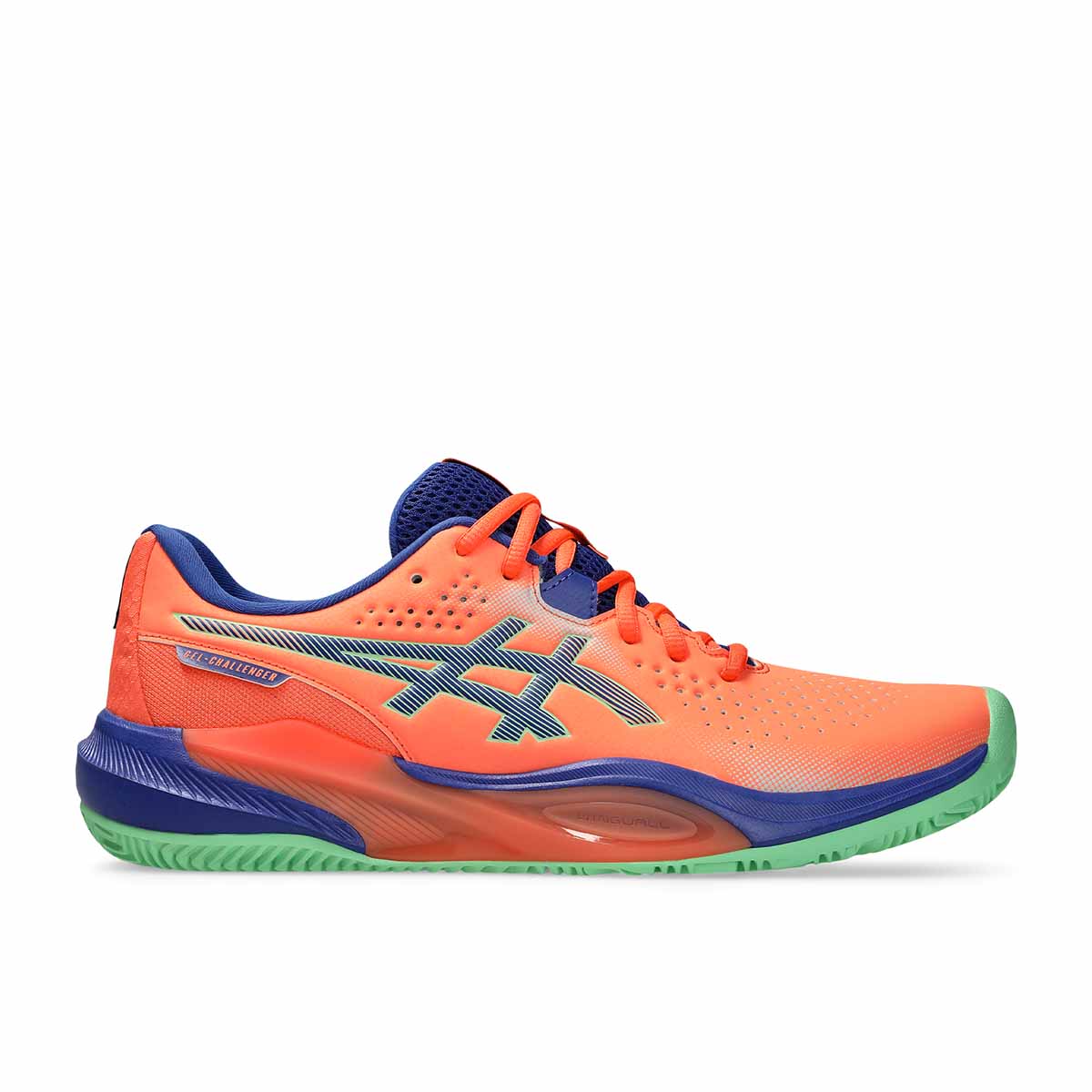 Asics Gel Challenger 15 Padel Men Vivid Coral Dark Cobalt נעלי פדאל ג'ל צאלנגר 15 לגברים